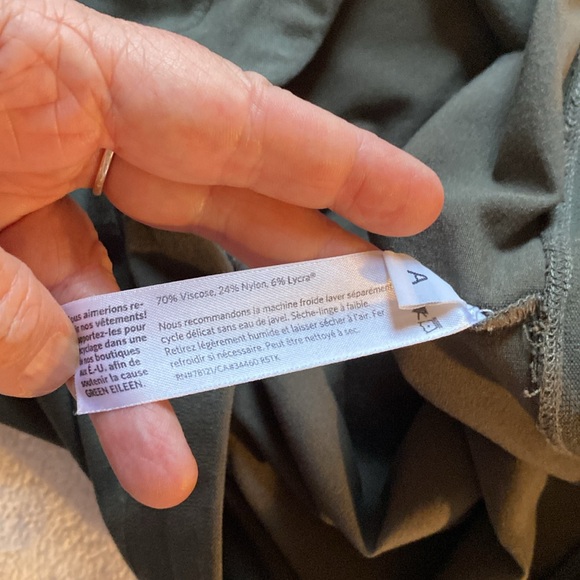 Eileen Fisher green stretch ankle-length pants - Picture 4 of 5